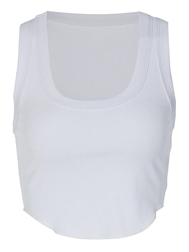 Chic White Y2K Crop Tank
